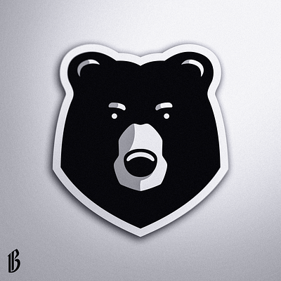 Simplistic Bear Logo animal bear bear logo black and white brand branding digital art draw graphic design illustration illustrator logo photoshop poster simple simplistic sports vector vector art