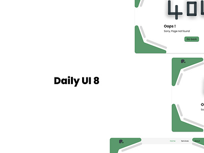 Daily UI 8 404 dailyui design ui web