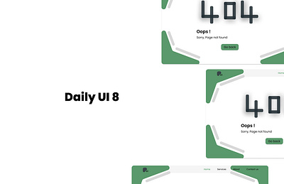 Daily UI 8 404 dailyui design ui web