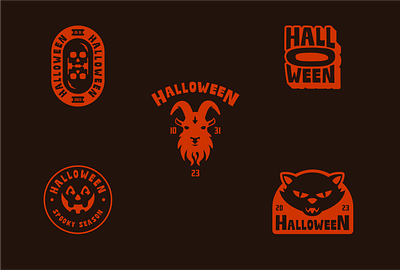 Halloween 2023 badge branding graphic design halloween logo