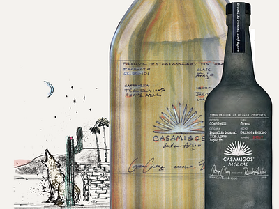 Casamigos Bottle Design branding casamigos collaboration design graphic design illustration logo product design tequila