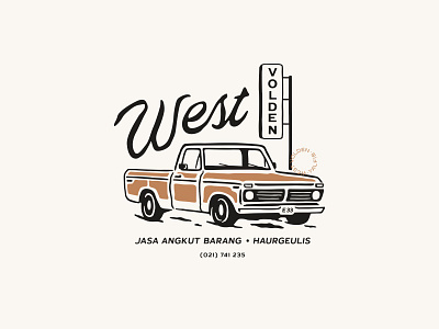 Jasa Angkut - Pick up Truck branding classic car illustration logo pick up sign truck tshirt design vintage