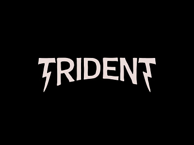 Trident Wordmark brand branding logo logomark metal rock typeface typelogo vintage wordmark