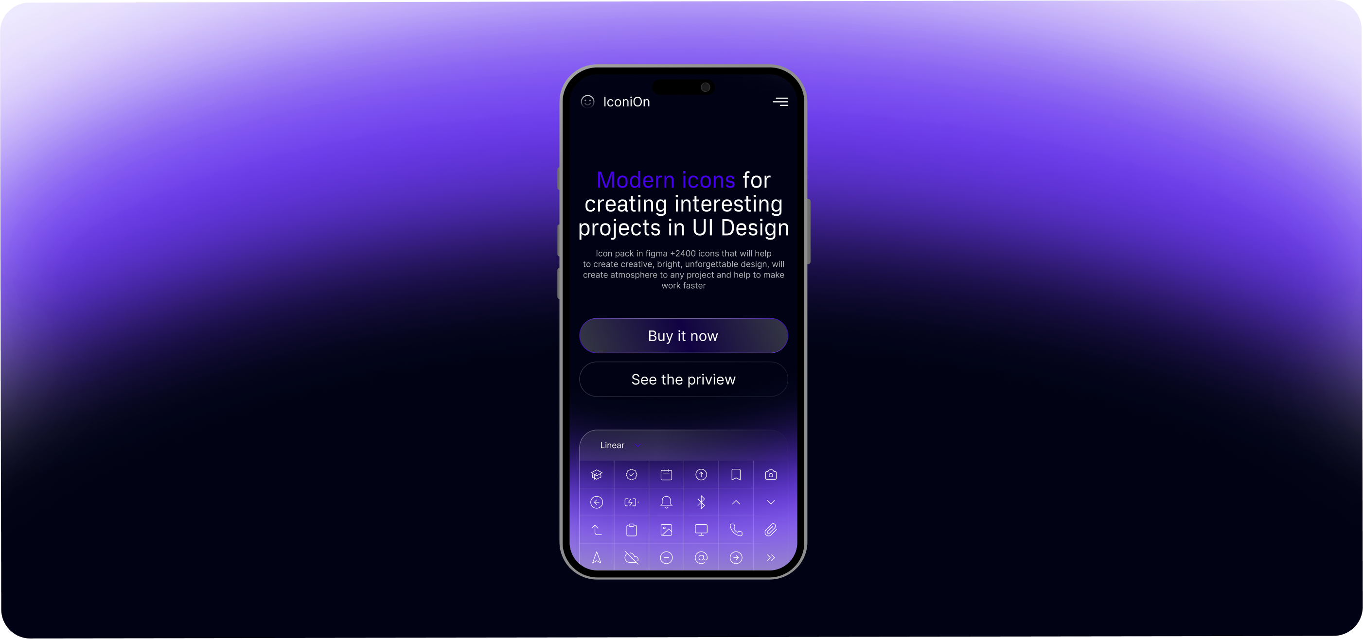 IconiOn - designer icon website branding dedigne figma icons landing pagr logo photosop ui ux