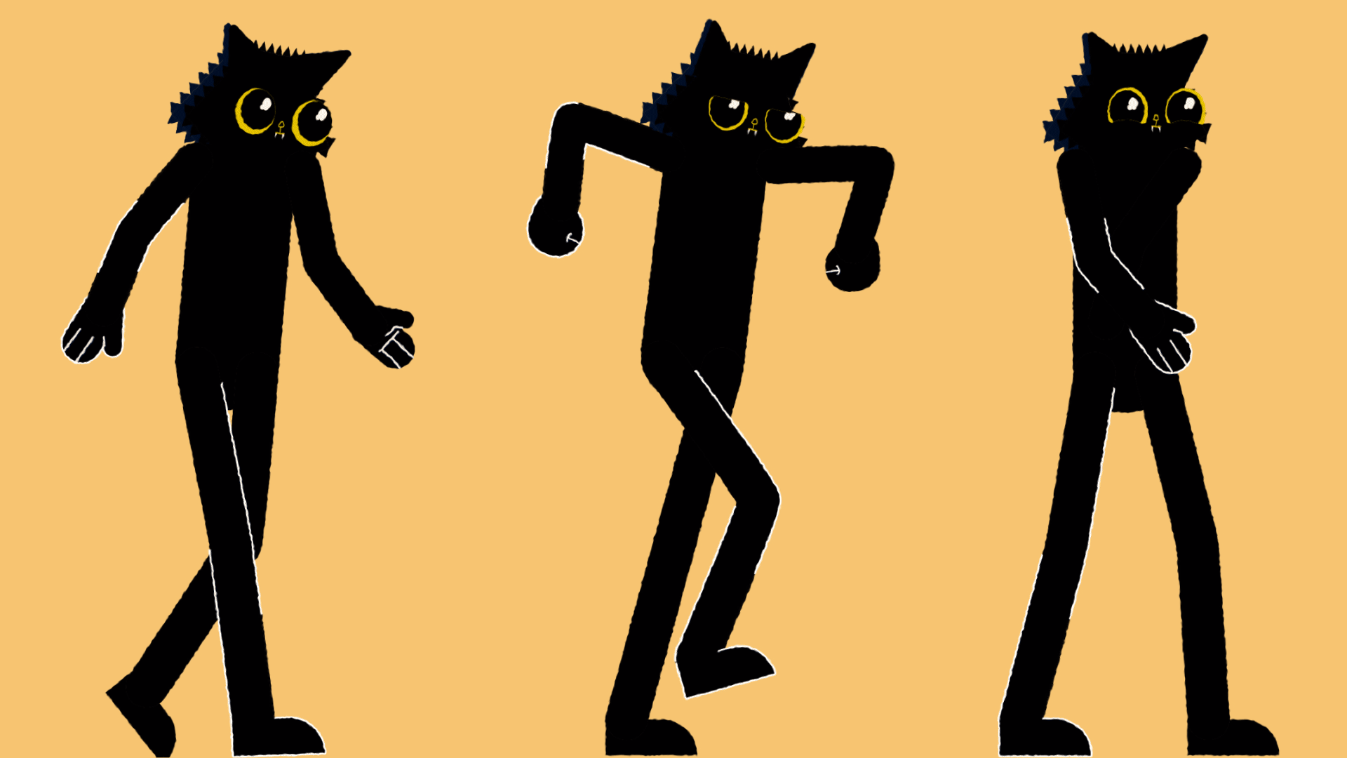 Simple walking cycle animation character motion