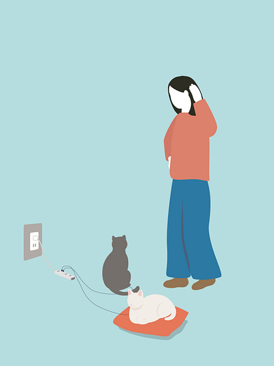 charging cat design graphic design illustration logo ui vector web イラスト