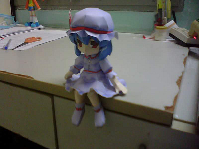 A anime girl, designed by other, finished product by me (2014) 3d model anime girl assemble cutting handmade papercraft