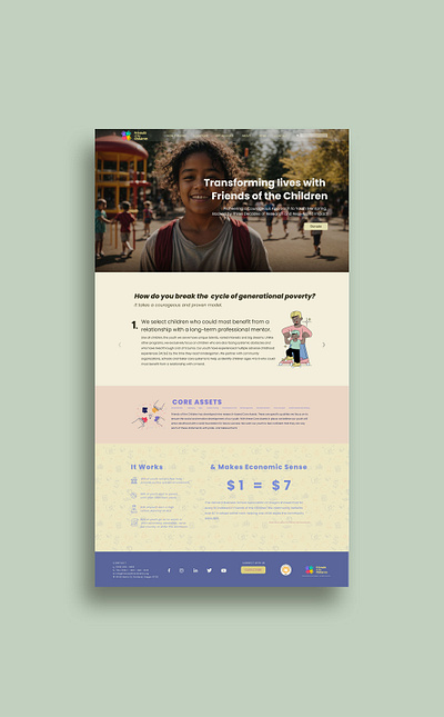 FRIENDS OF THE CHILDREN branding developer graphic design ui web design