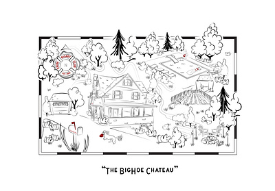 The BigHoe Chateau graphic design illustration illustrator