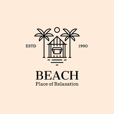 Beach Logo beach business logo clean logo simple