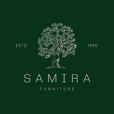 Furniture Logo clean furniture logo simple tree