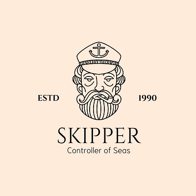 Logo Skipper face logo logo business simple skipper