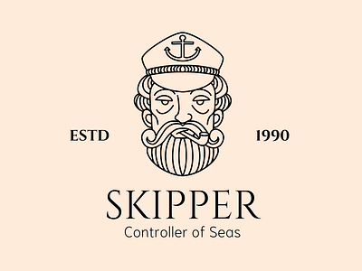 Logo Skipper face logo logo business simple skipper