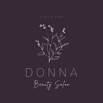 Logo Beauty Salon beautiful beauty salon feminine flower logo modern simple