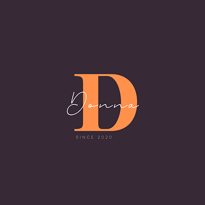 Personal Brand Logo black d initials logo logo name logo orange