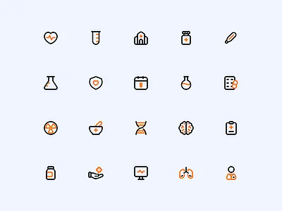Health Icon Set app icons flat icons health health icon icon icon pack iconin iconography illustration line icons medicine stroke icon