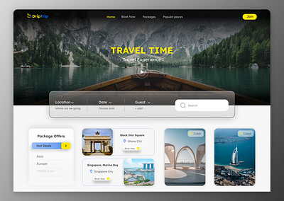 Travel Website Design branding interface landing page logo product service startup travel ui ux web website
