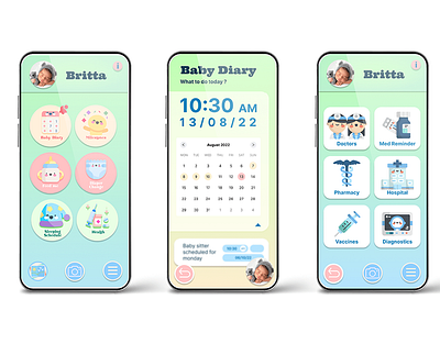 Bloom: Baby care app design design ui ux