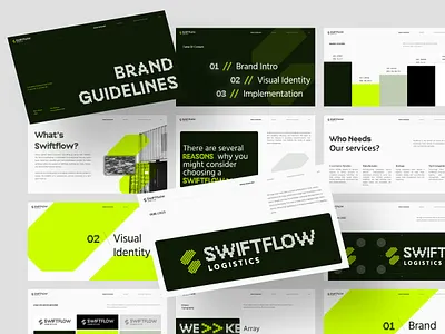 SwiftFlow - Brand Guideline brand brand guideline brand identity branding branding guideline digital branding logistic logistic branding logistic logo logistics logo logo design logo guideline shipment shipping