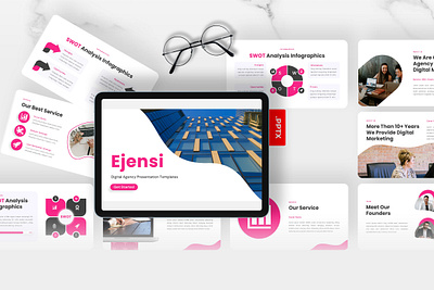 Ejensi PowerPoint Template agency black business digital ejensi gsl key modern pink powerpoint ppt pptx presentation template ui website