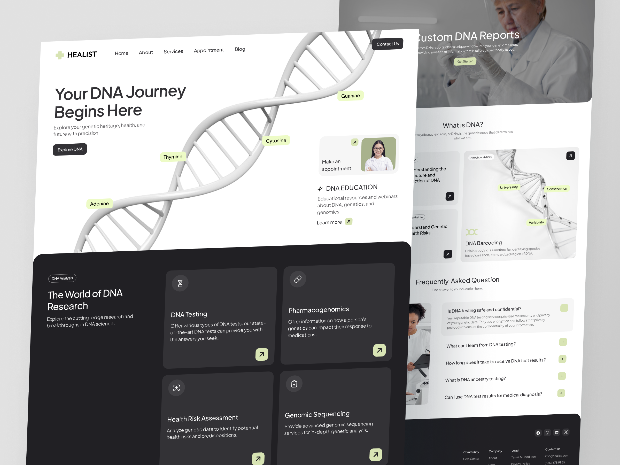 Healist - Healthcare Landing Page biotech clean health website healthcare healthcare design healthcare landing page landing page ui medical medical care medical website medical website design minimalist ui design ui ux user interface web web design web page website website design