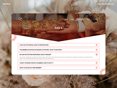 Dailyui - 92 Frequently Asked Questions 3d animation app behance branding dailyui design figma graphic design illustration logo motion graphics typography ui website wedding