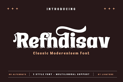 Refhdisav | Serif Classic Modernism typeface