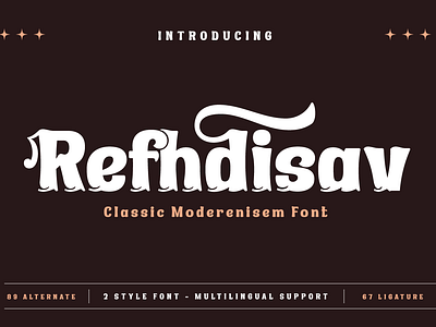 Refhdisav | Serif Classic Modernism typeface