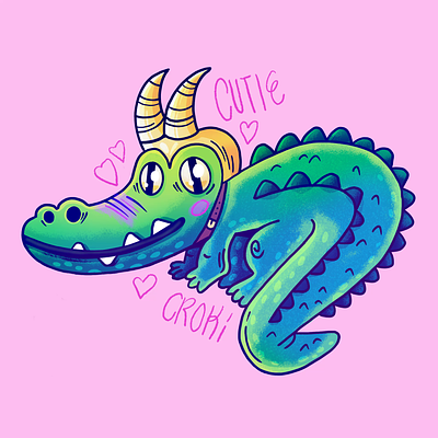 Croki Loki alligator animation cartoon crocidile illustration loki marvel texture