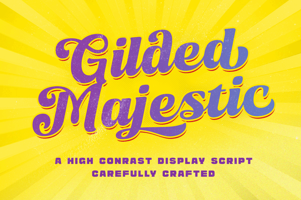 GIlded Majestic - Display Script decorative freebies