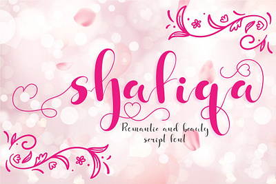 Free Romantic Beautiful Script - Shafiqa Font display font