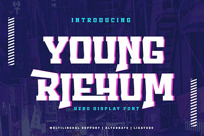 Young Riehum | Display Hero Font varsity