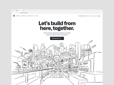 Homepage hero sketch branding concept art developer git illustration mona sketch utopia web web design wireframe
