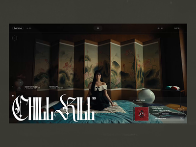 Red Velvet Website - "Chill Kill" Album Era - Irene X Seulgi animation design graphic design irene kaixapham logo redvelvet typography ui ui ux design