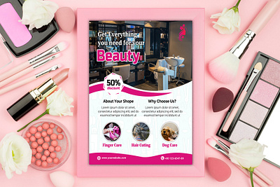 Beauty Salon Flyer beauty salon flyer branding design graphic design illustration logo social media design social media post social media post design ui vector