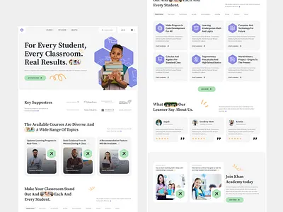 E-learning Platform Landing Page clean design e learning education lan landing page learning learning management system lms minimal ui ux