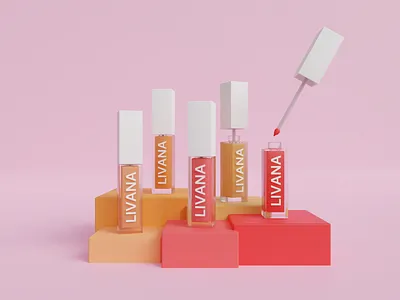 Liquid Lipstick - Product Shoot 3d 3d advertising 3d blender 3d product 3d render beauty product blender blender render branding design illustration lipstick liquid liquid lipstick marketing photorealistic product advertising realistic render