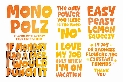 Mono Polz - Playful Display Font