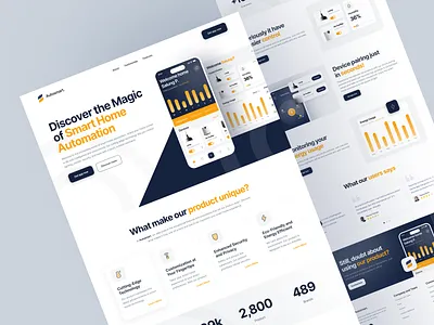 Smart Home - Landing Page Version app app design branding design device automation device control mobile smart device smart home ui ui design ui ux web web design website