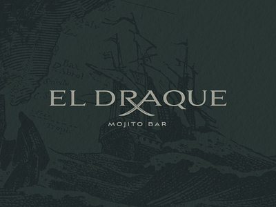 El Draque Mojito Bar 2d 2d design bar brand brand design brand identity branding concept creative design font graphic design hospitality logo logomark logotype masculine pirate travel typography