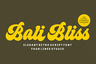 Bali Bliss - Retro Script Font stickers