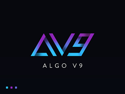 Algo V9 – Logo ai design algorithm branding futuristic gradient graphic design illustration logo trading