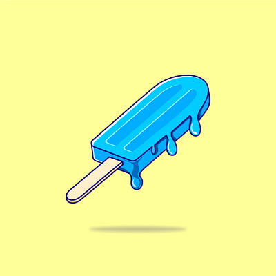 Melted Ice Cream animation cute graphic design icecream illustration sticker vector