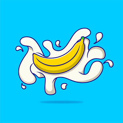 Banana Milk animation cute graphic design illustration sticker vector