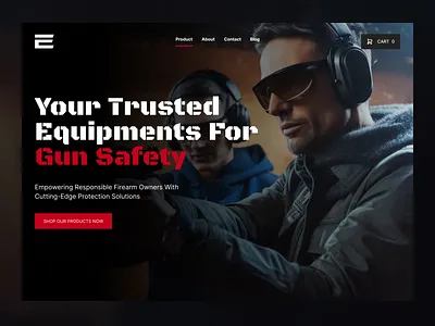 Shellshock Gun Safety Equipment armoryartistry branding concept design designcommunity designinspiration desktop figma graphic design gun headers hero rifle ui uidesign ux weaponery weapons webdesigninspiration website