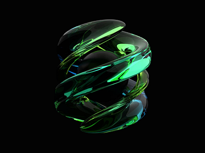 Abstract animation 3d abstract animation blender creative cycles dark design green loop motion graphics russia sfere