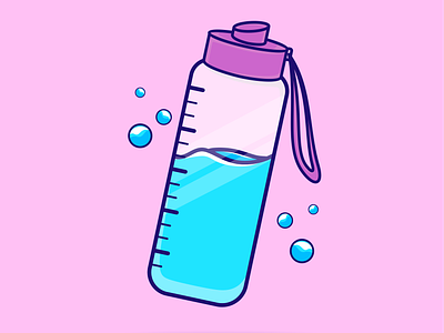Bottle Water animation cute graphic design illustration sticker vector