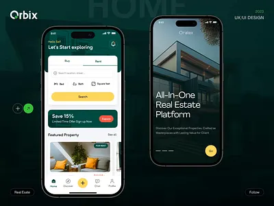 Real Estate | Apartment Booking App Flow UI | Orbix Studio animation booking booking webiste buy property mobile app mobile app design motion property real estate real estate appliction rent