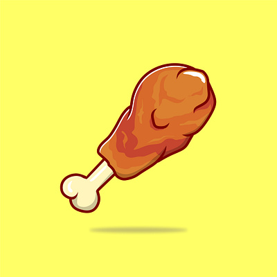 Fried Chicken Thighs animation cute graphic design illustration sticker vector