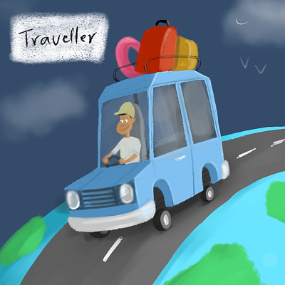 Travel Mood 2d drawing illustration photoshop sketch traveller